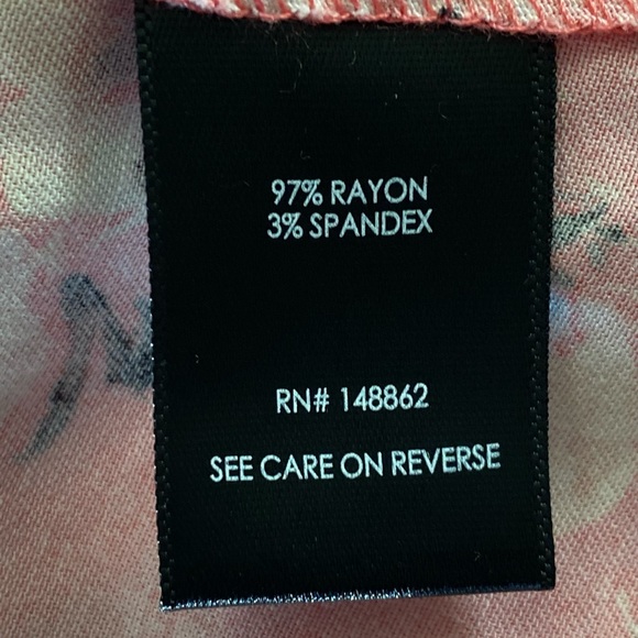 TORRID Pink Floral Fit & Flare Challis Dress Size 14 New With Tags - Picture 6 of 6